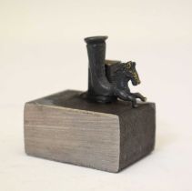 Antiquities - Small bronze horse head socket or terminal