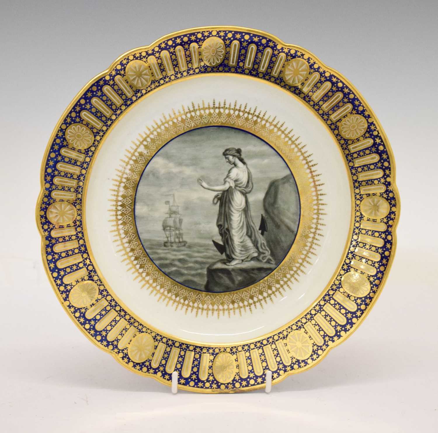 Late 18th century Flight Worcester plate from the 'Hope Service'