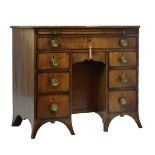 19th century mahogany kneehole dressing table/desk