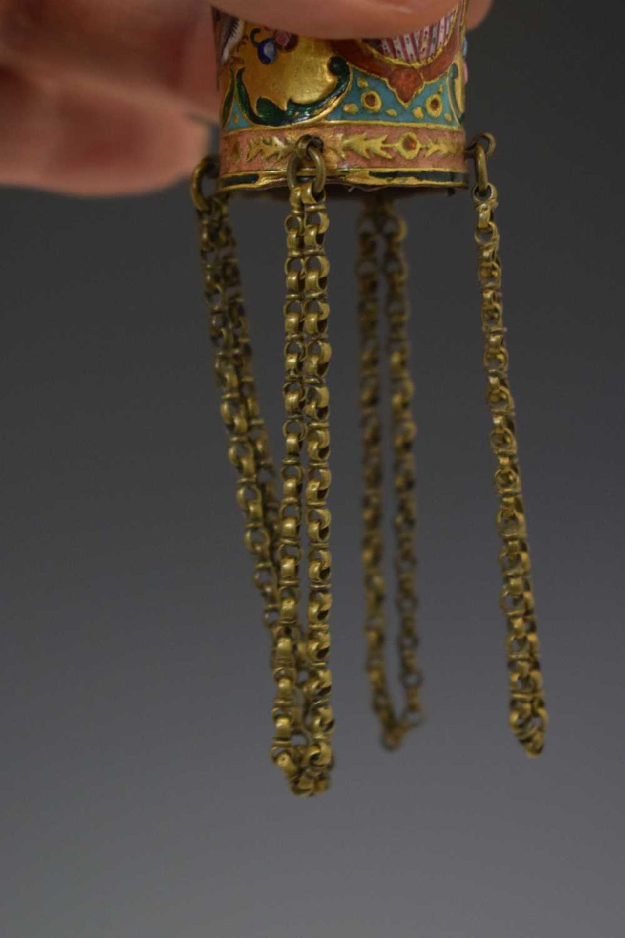 Persian enamel holder - Image 12 of 13