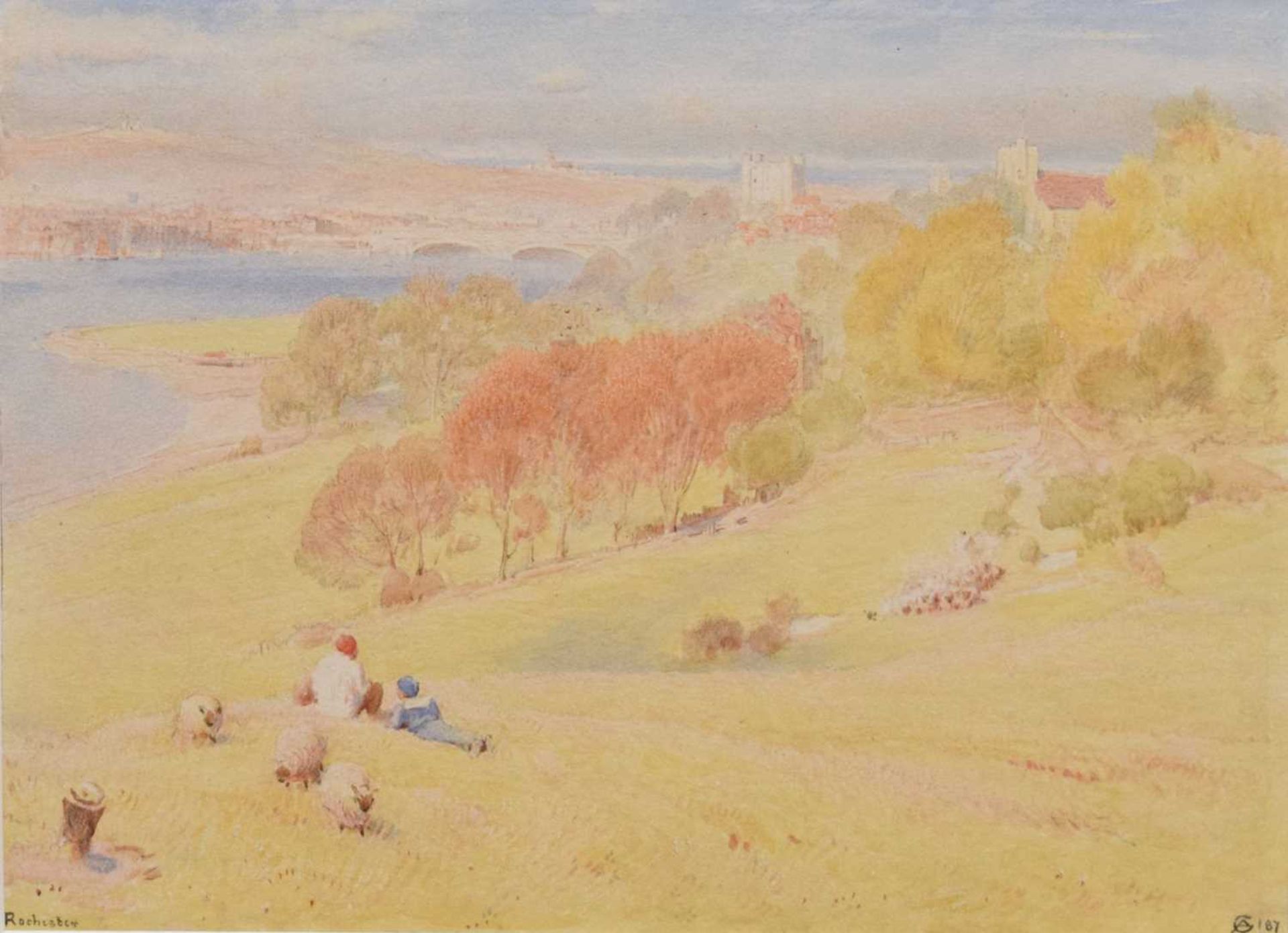 Albert Goodwin, (1845-1932) - Watercolour - Rochester