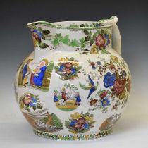 Bristol Interest - Monumental Victorian transfer-printed pottery jug