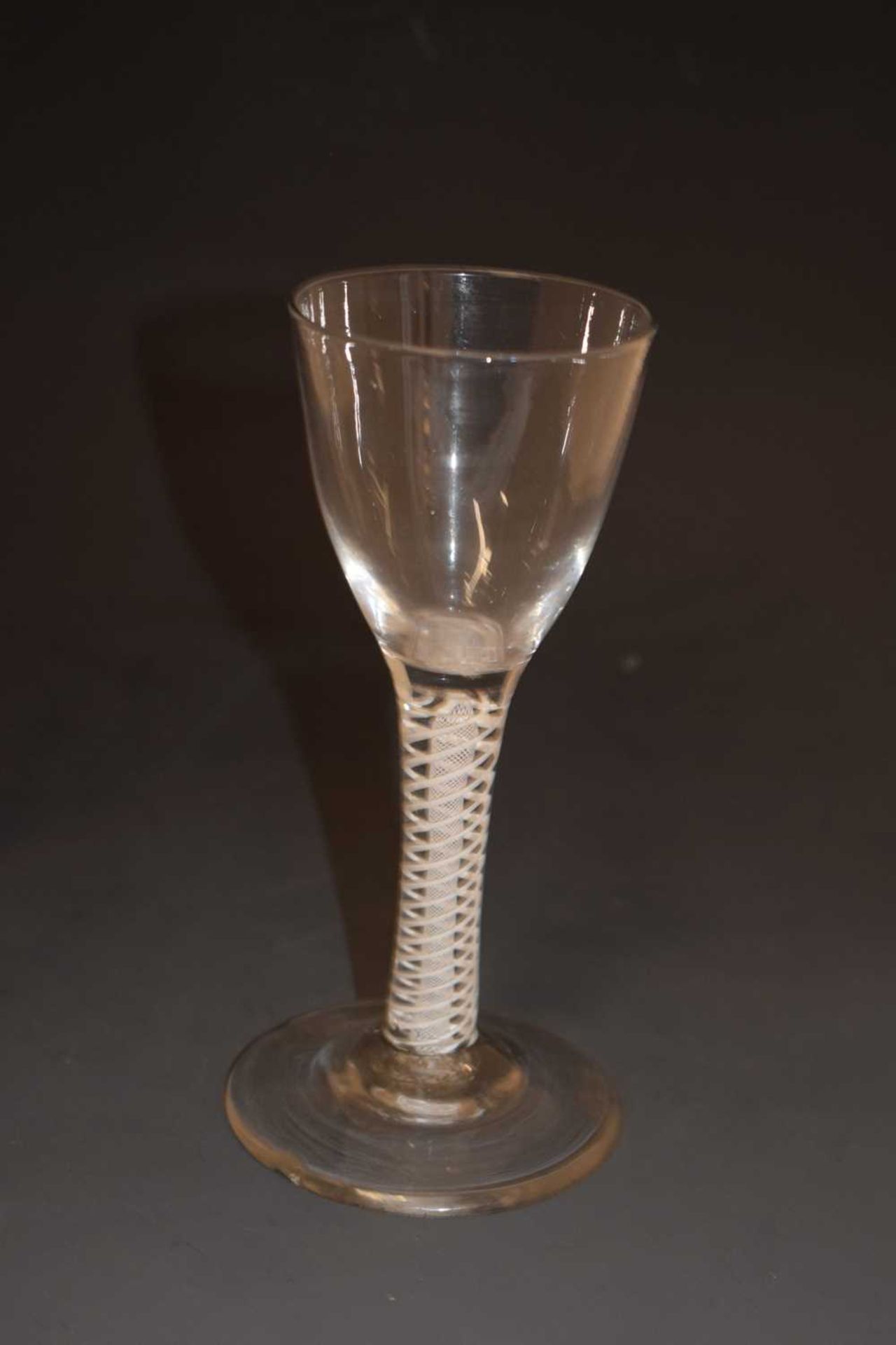 Two similar opaque twist stem wine or cordial glasses - Image 7 of 10