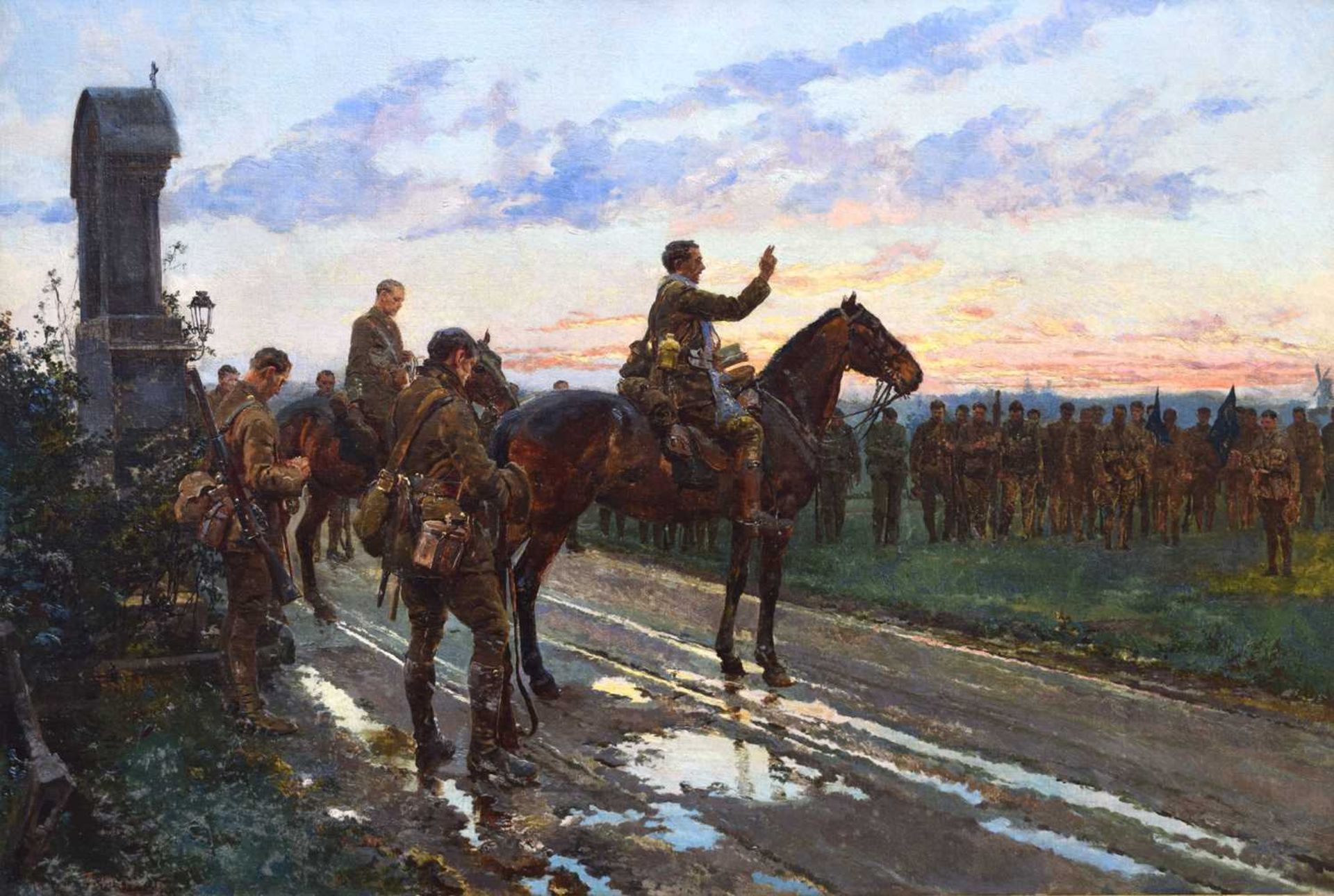 Irish and Great War Interest - Fortunino Matania (1881-1963) - Oil on canvas - The Last General Abso
