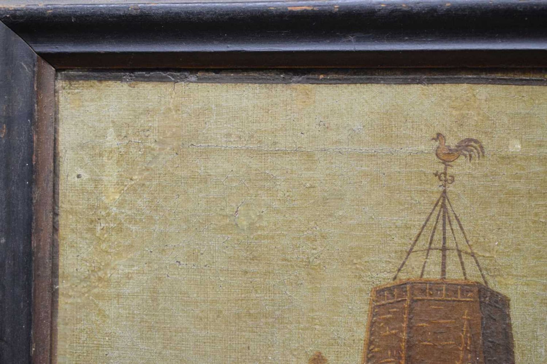 19th century over painted print on canvas - 'South East View of Redcliffe Church, Bristol' - Image 3 of 16
