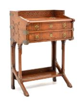 Unusual late Victorian Aesthetic influence Campaign desk