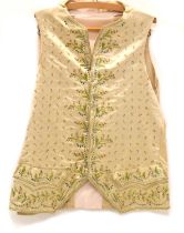 Late Georgian embroidered silk waistcoat