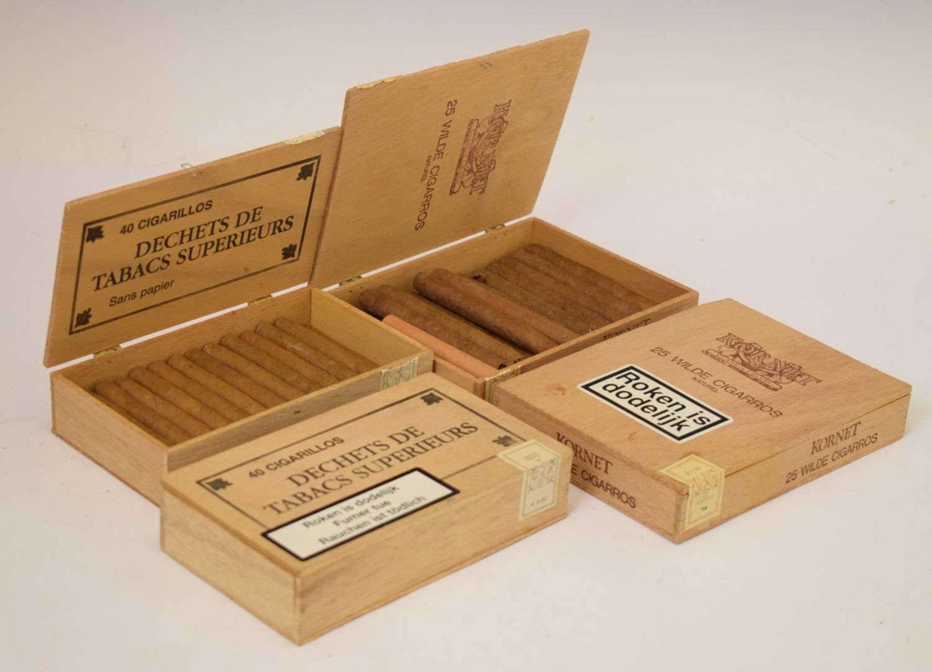 Dechets de Tabacs Superieurs - Cigarillos, and Kornet Wilde Cigarros