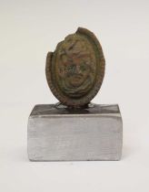 Roman bronze alloy Medusa head brooch or appliqué