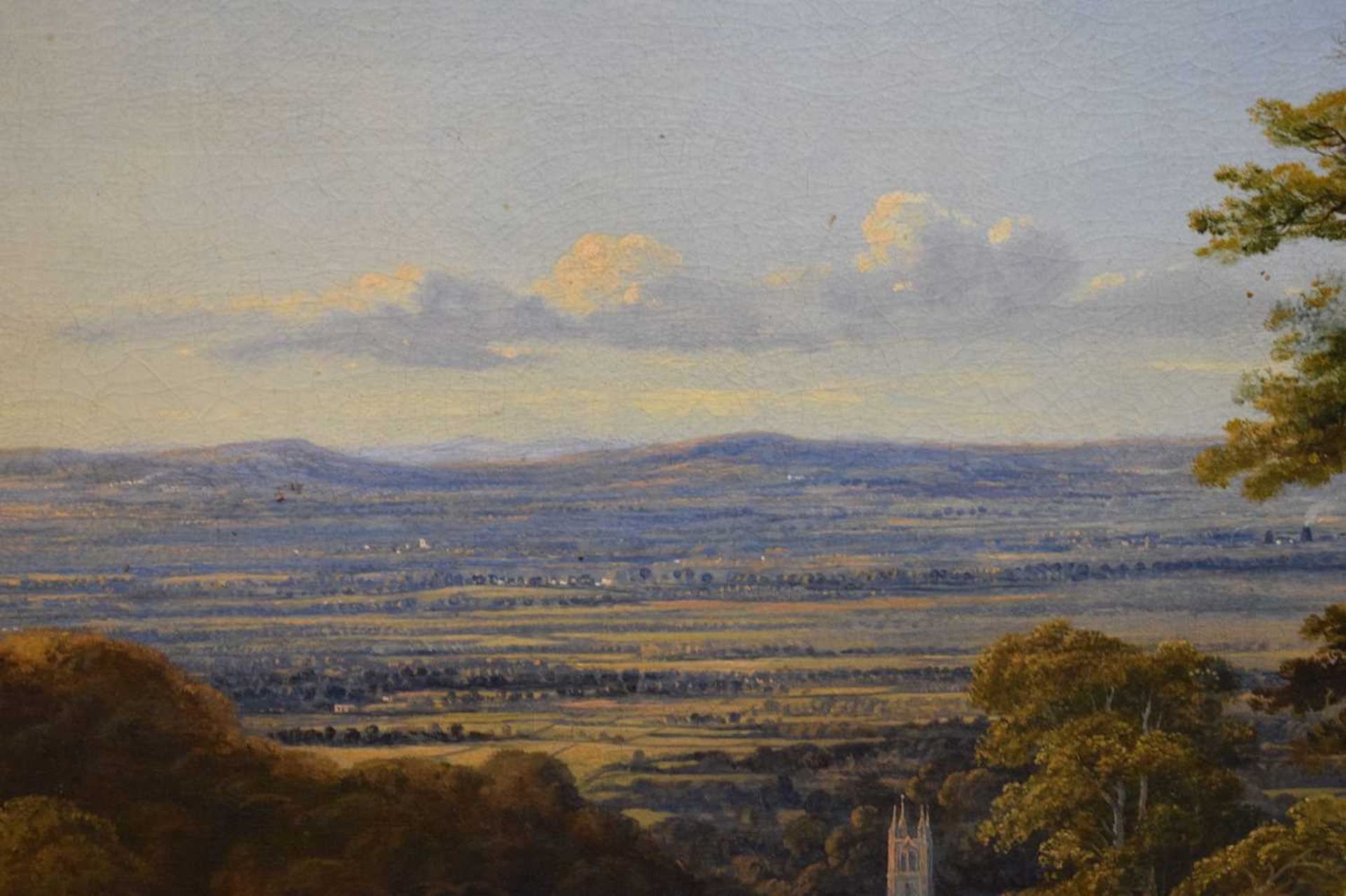 Henry Hewitt (1818-1875) – Oil on canvas - Vale of Nailsea with Backwell Church - Image 8 of 18