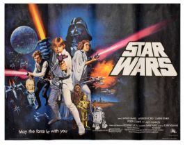 Star Wars - Rare 1977 pre-Oscars UK quad film poster