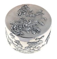Late 19th/early 20th century Chinese export white-metal lidded box