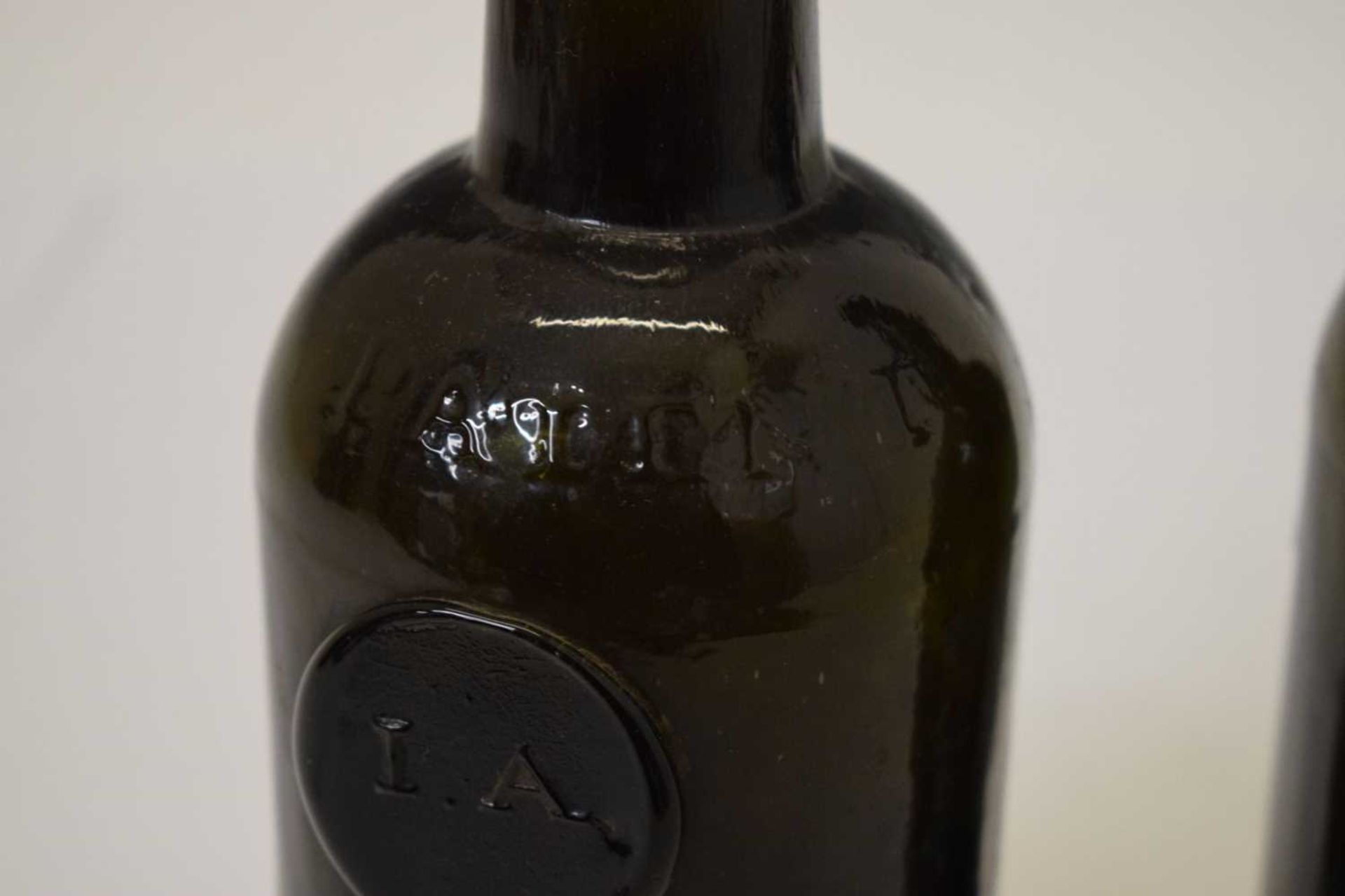 Two early 19th century dark green glass Utility bottles - Image 10 of 18