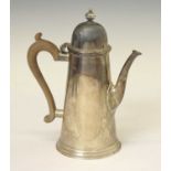 Elizabeth II silver coffee pot in the early Georgian manner