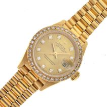 Rolex - Lady's Oyster Perpetual Datejust 18ct gold wristwatch