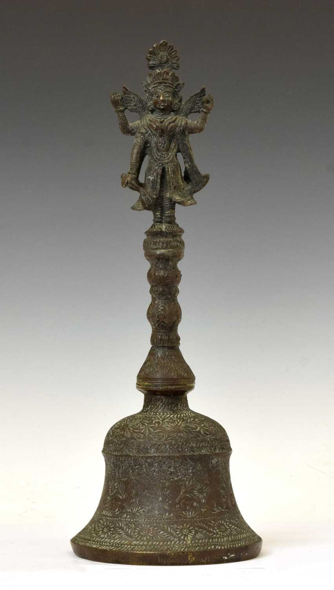 Large Indian cast bronze temple bell