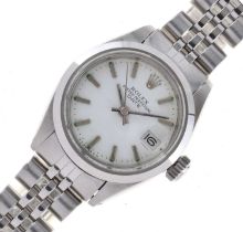 Rolex - Lady's Oyster Perpetual Date stainless steel wristwatch