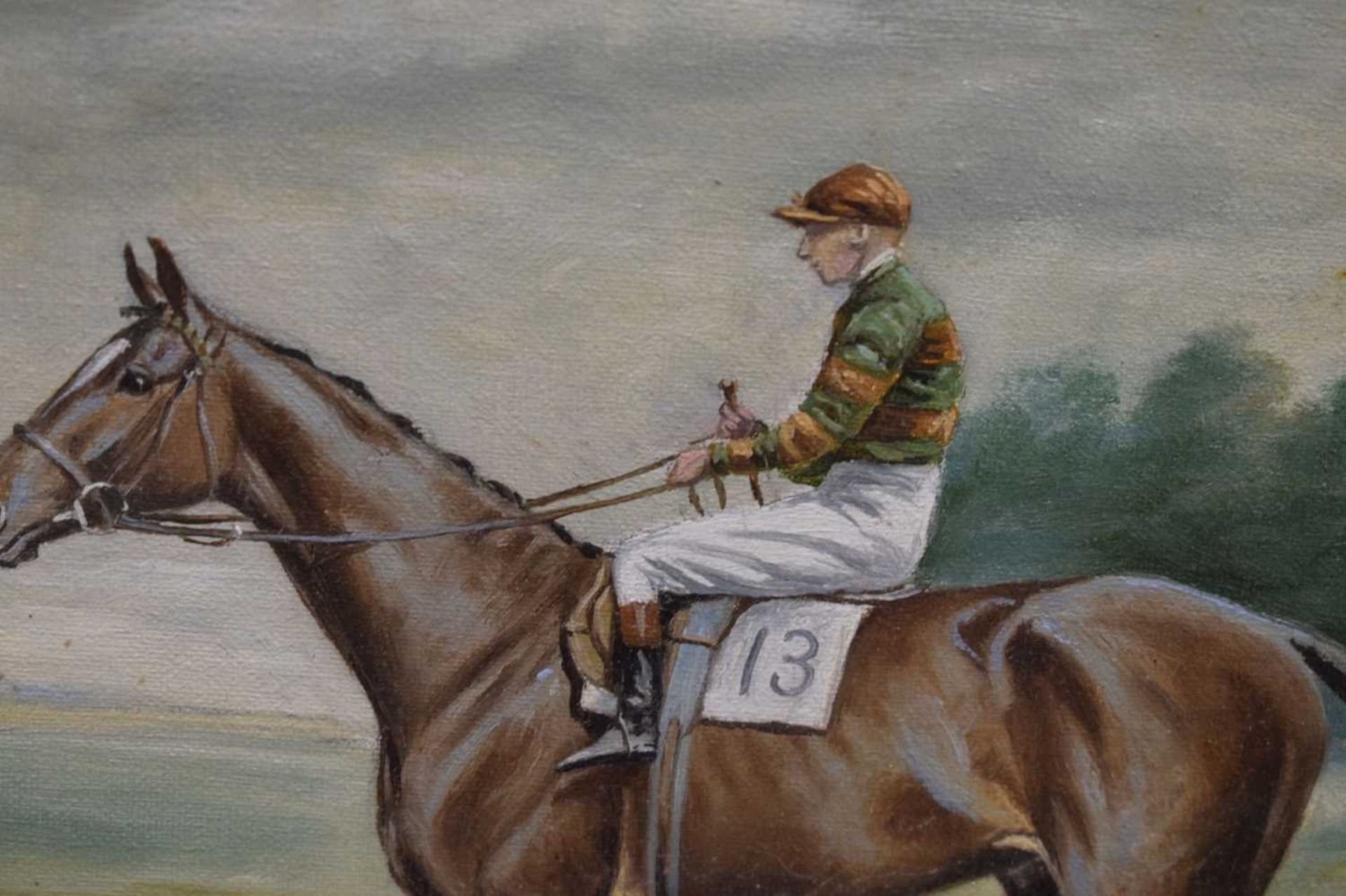 Algernon Thompson (1880-1944) - Oil on canvas - Bahram, a racehorse - Image 7 of 15