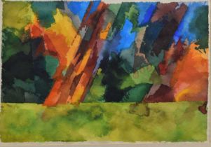 John Eaves (b. 1929) - Watercolour - 'Tree Angles, Variation 2' 1983