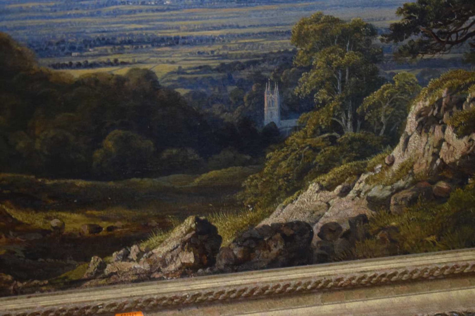 Henry Hewitt (1818-1875) – Oil on canvas - Vale of Nailsea with Backwell Church - Image 13 of 18