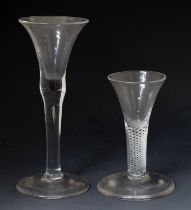 18th century wine or cordial glass and air twist glass (2)