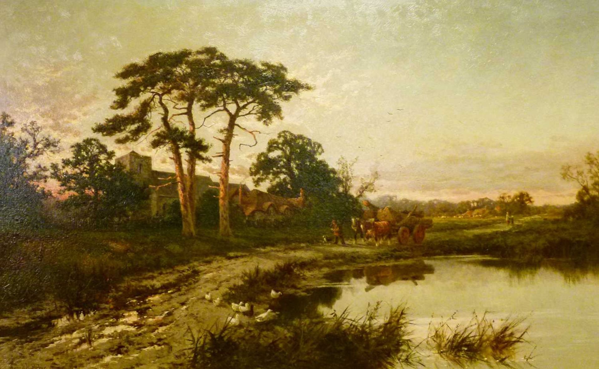 Henry Hillier Parker (1858-1930) - Oil on canvas - 'Near Godalming, Surrey' - Image 23 of 32