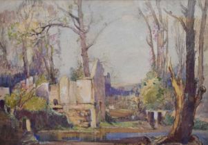 Samuel John 'Lamorna' Birch, (1869-1955) - Watercolour - 'The Old Mill'