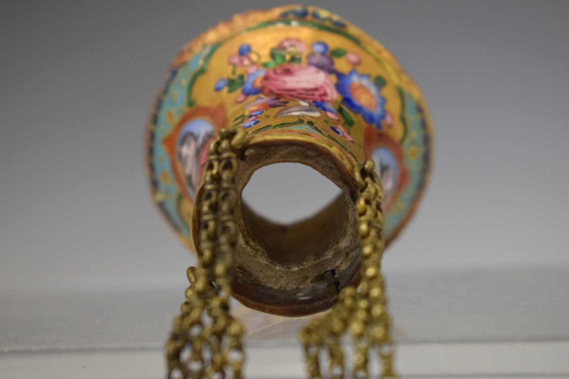 Persian enamel holder - Image 7 of 13