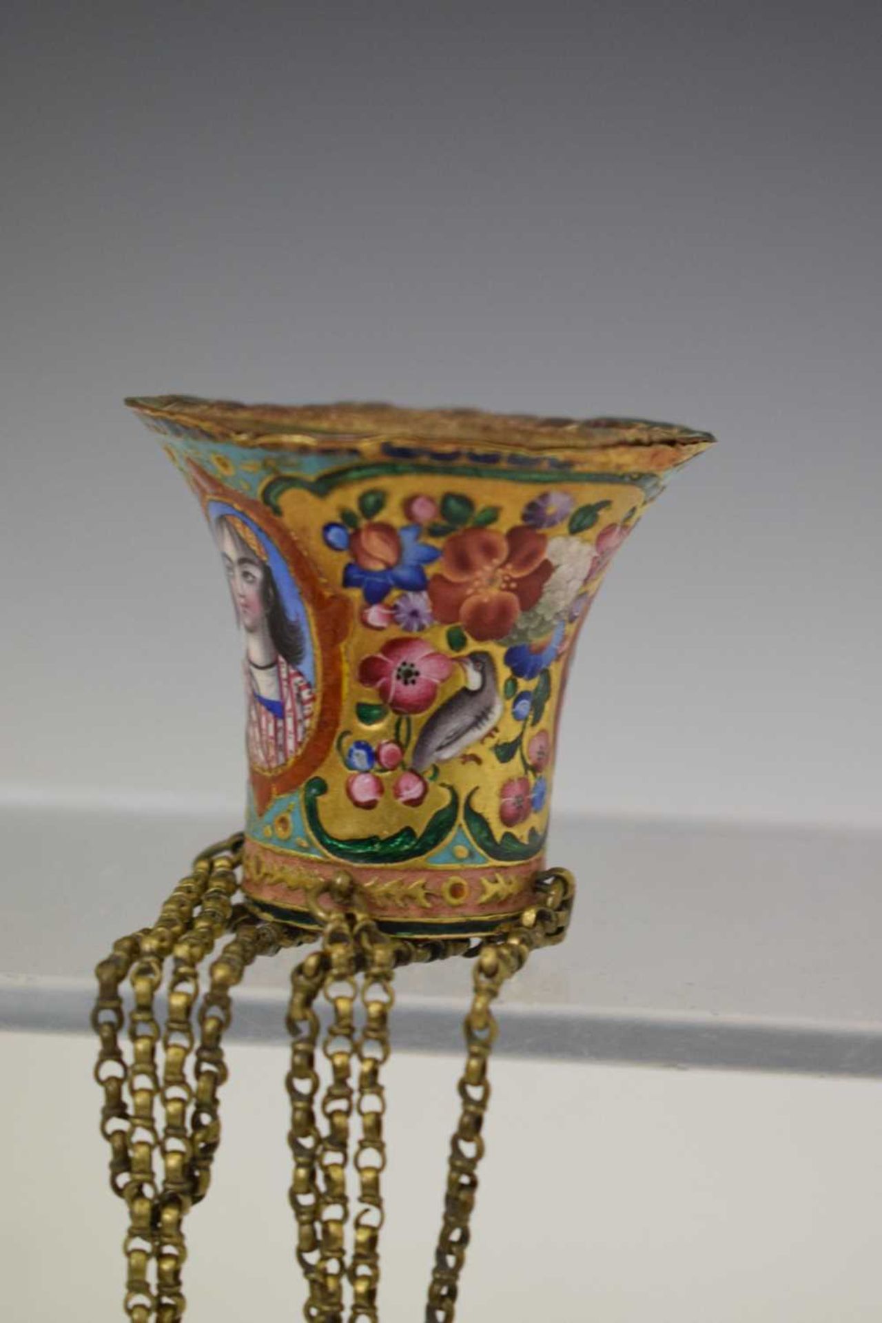 Persian enamel holder - Image 2 of 13