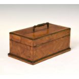 Early 19th century kingwood and brass line-inlaid writing box