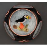 John Deacons black and orange puffin paperweight