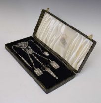 Silver-plated five-branch chatelaine