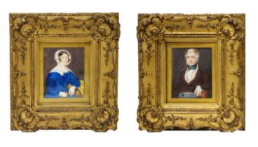 James Beech, (fl. 1830-1839) - Pair of portrait miniatures