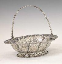 George II silver oval basket