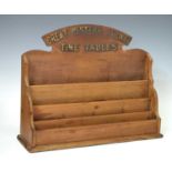 Early 20th century mahogany Great Western Railway Time Tables rack
