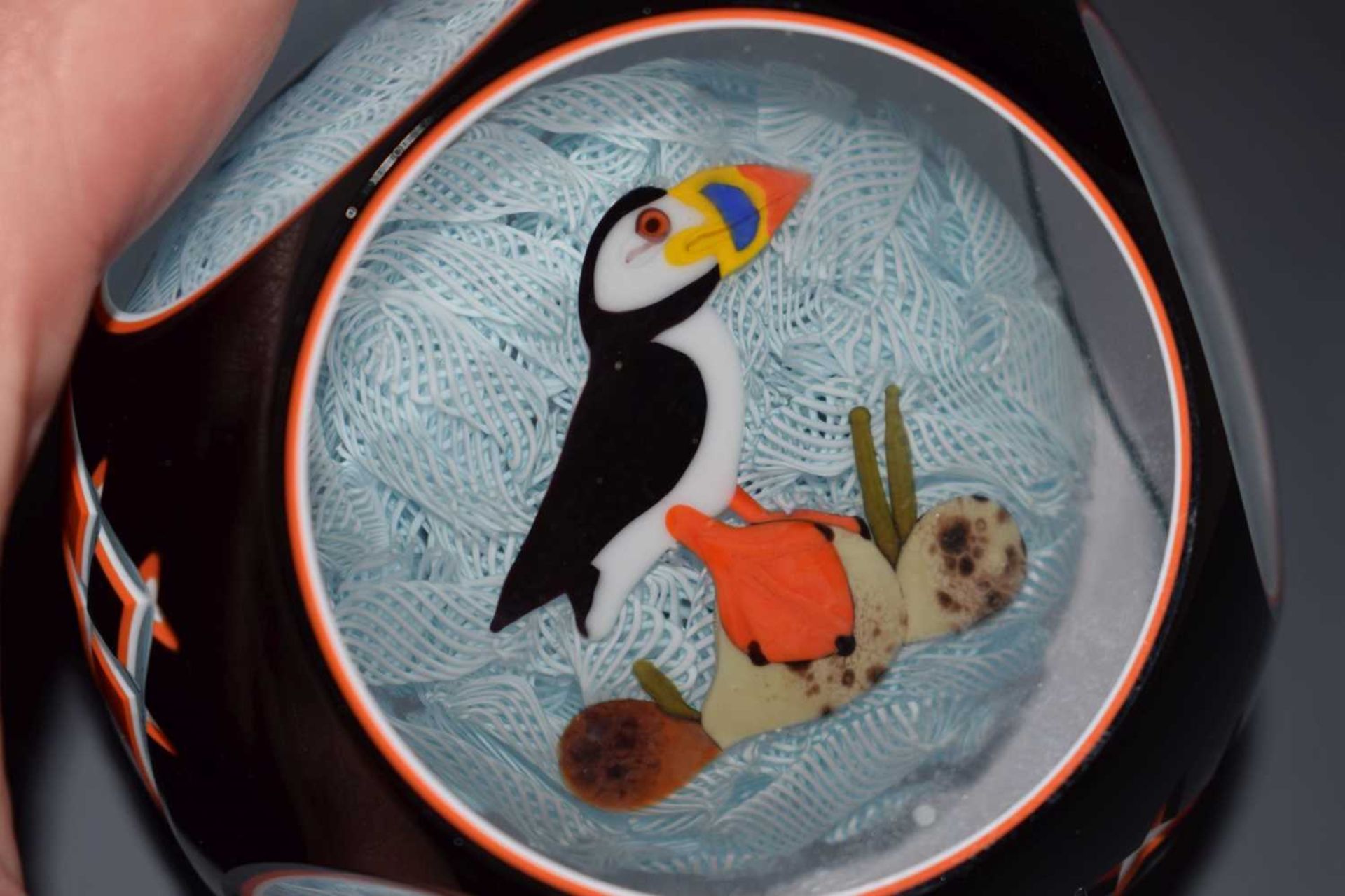 John Deacons black and orange puffin paperweight - Image 6 of 9