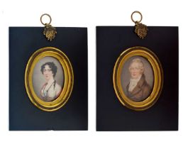 Pair of portrait miniatures