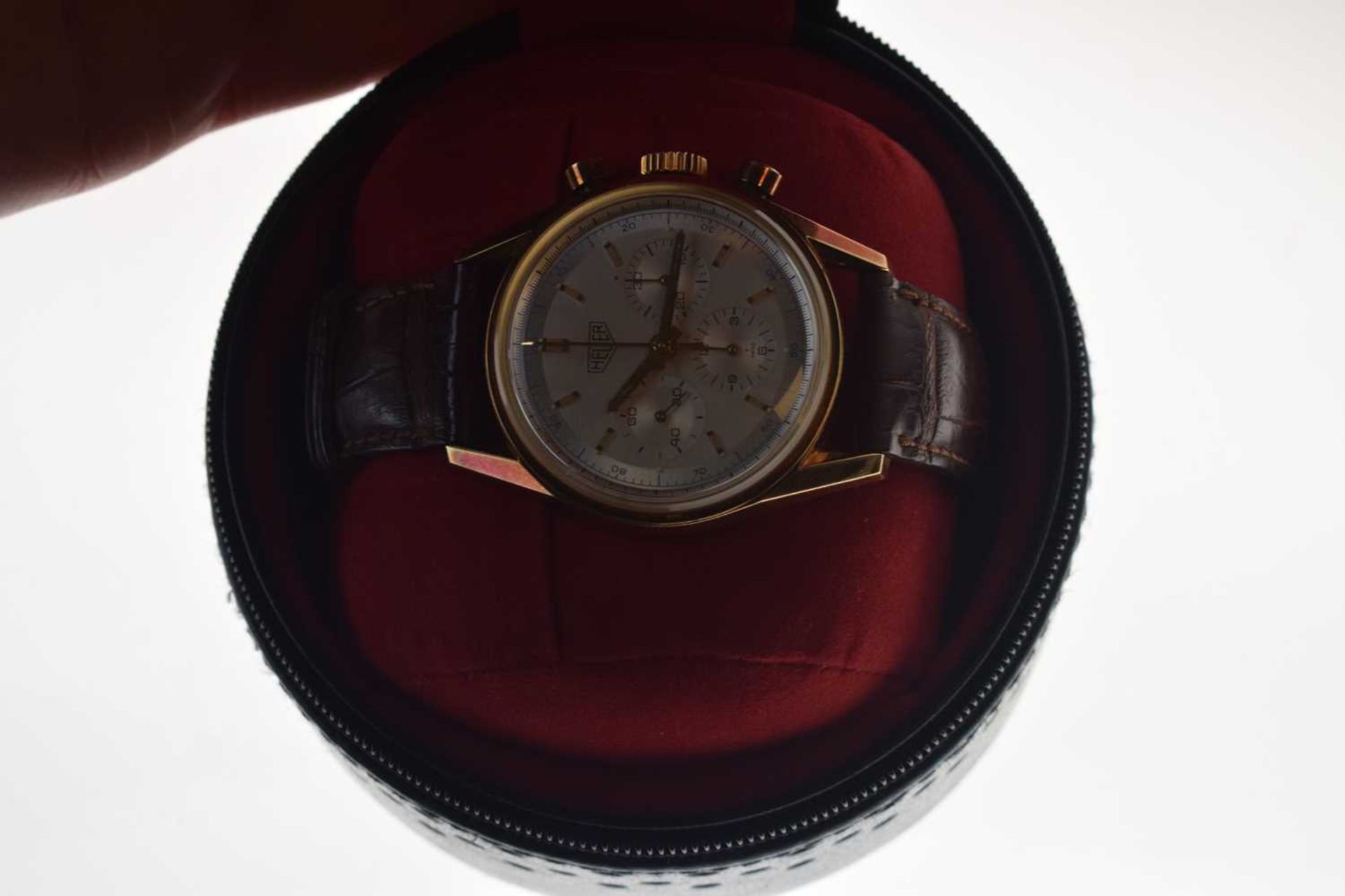 Heuer Carrera - Gentleman's chronograph 18K cased limited edition wristwatch - Image 10 of 12