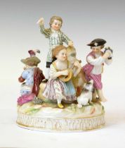 Vienna porcelain figure group of five children