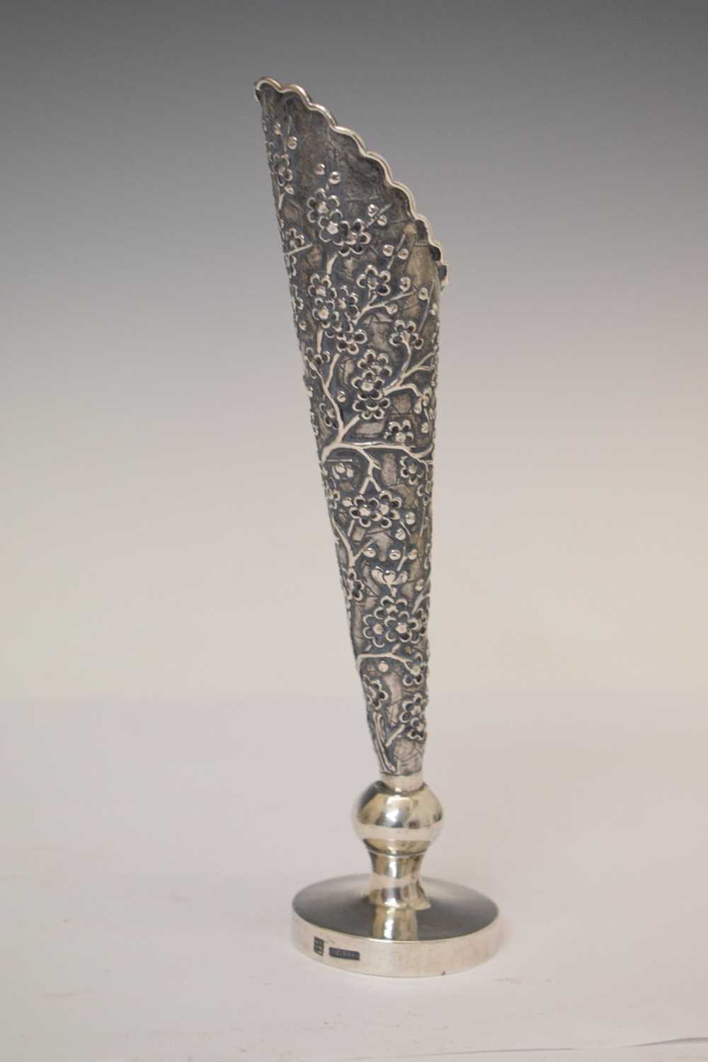 Late 19th/early 20th century Chinese export white-metal bud vase - Image 14 of 14