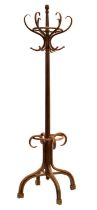 Thonet-style large bentwood coat/hall stand