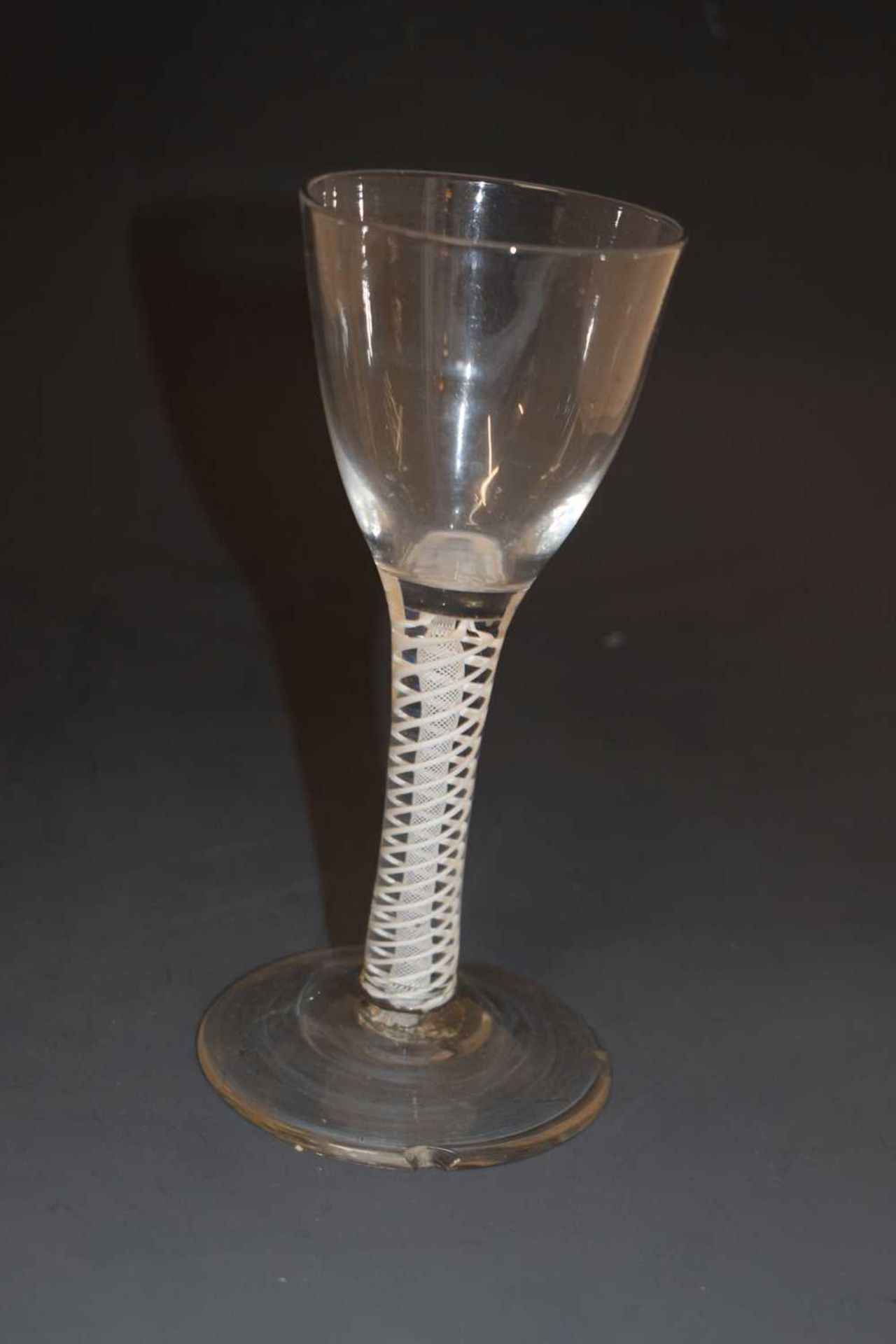 Two similar opaque twist stem wine or cordial glasses - Image 6 of 10