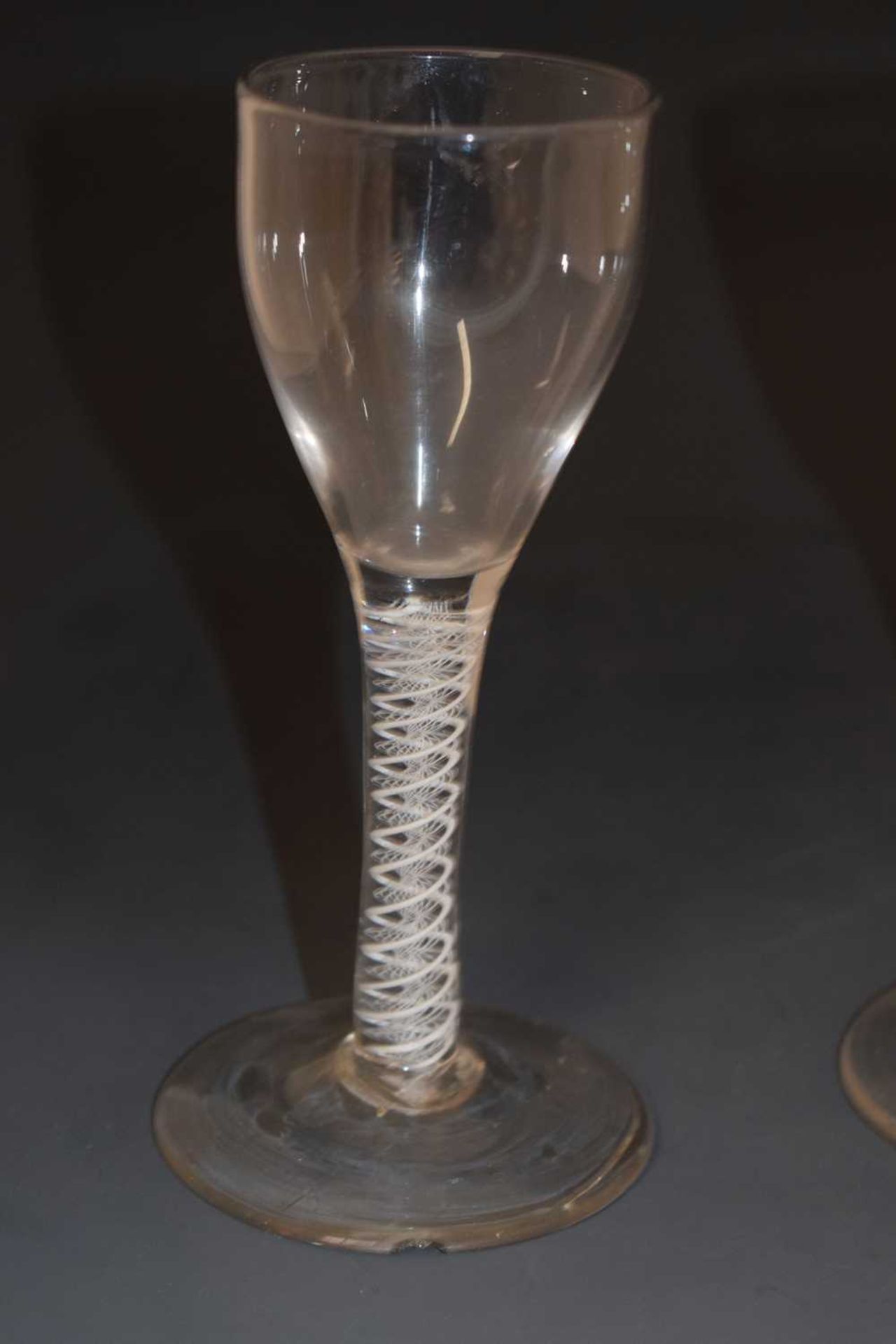 Two similar opaque twist stem wine or cordial glasses - Image 3 of 10