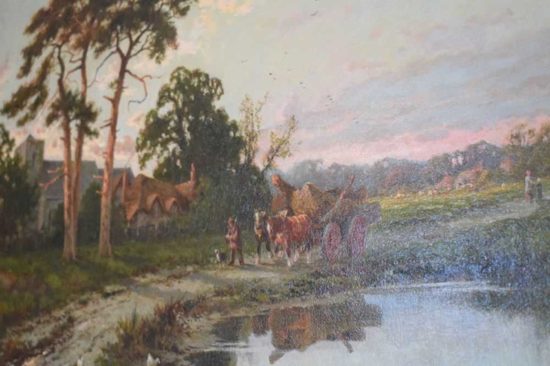 Henry Hillier Parker (1858-1930) - Oil on canvas - 'Near Godalming, Surrey' - Image 6 of 32
