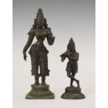 Two Indian alloy figures