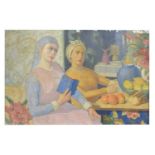 20th century Continental School - Oil on canvas - Two women