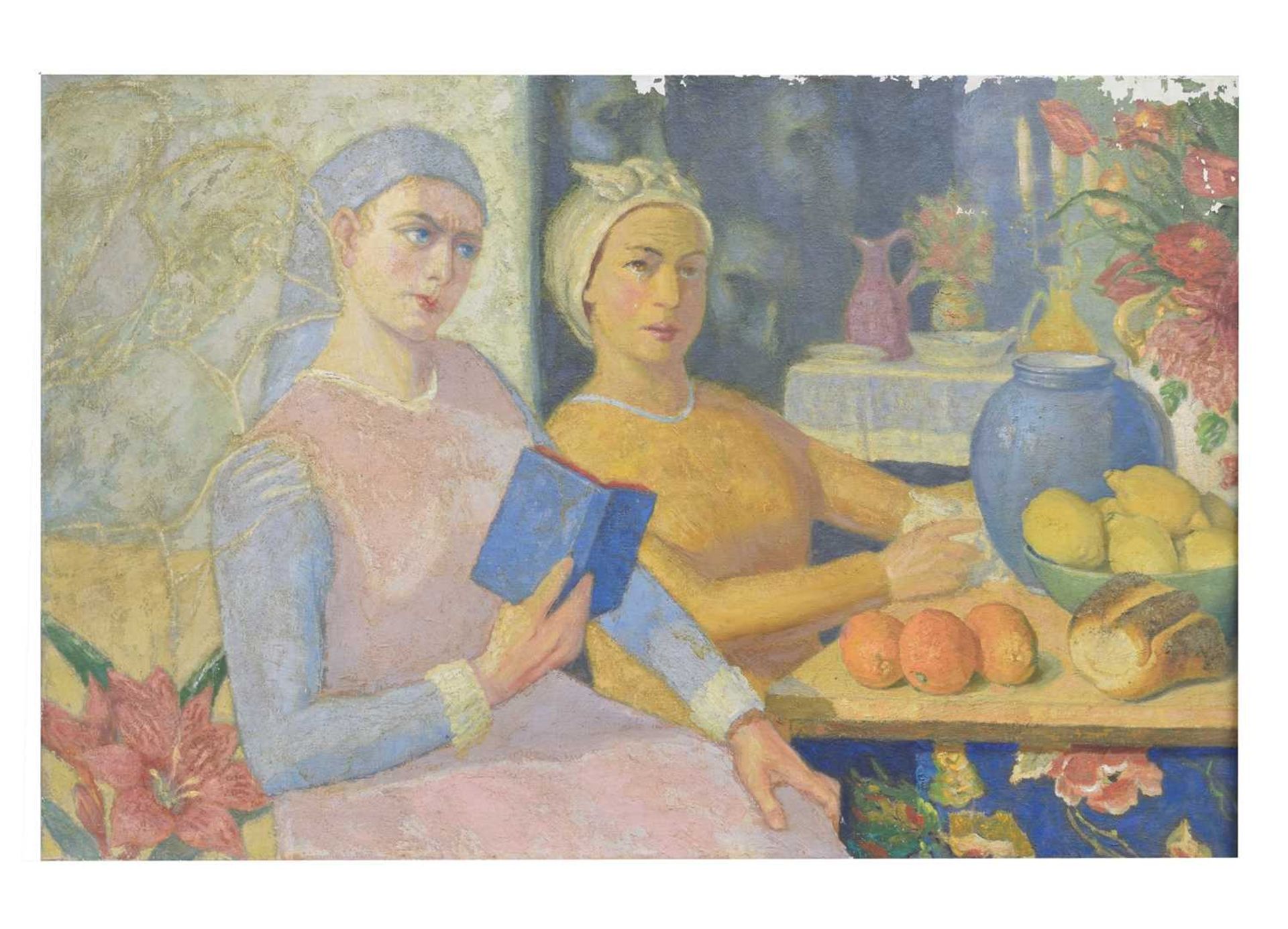 20th century Continental School - Oil on canvas - Two women