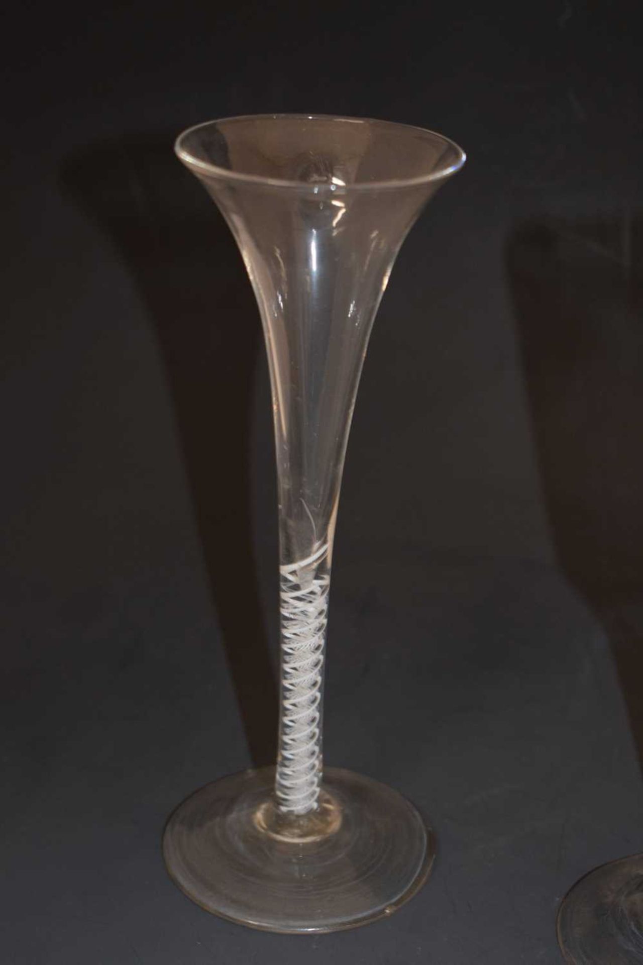 Two opaque twist stem wine or cordial glasses - Image 6 of 12