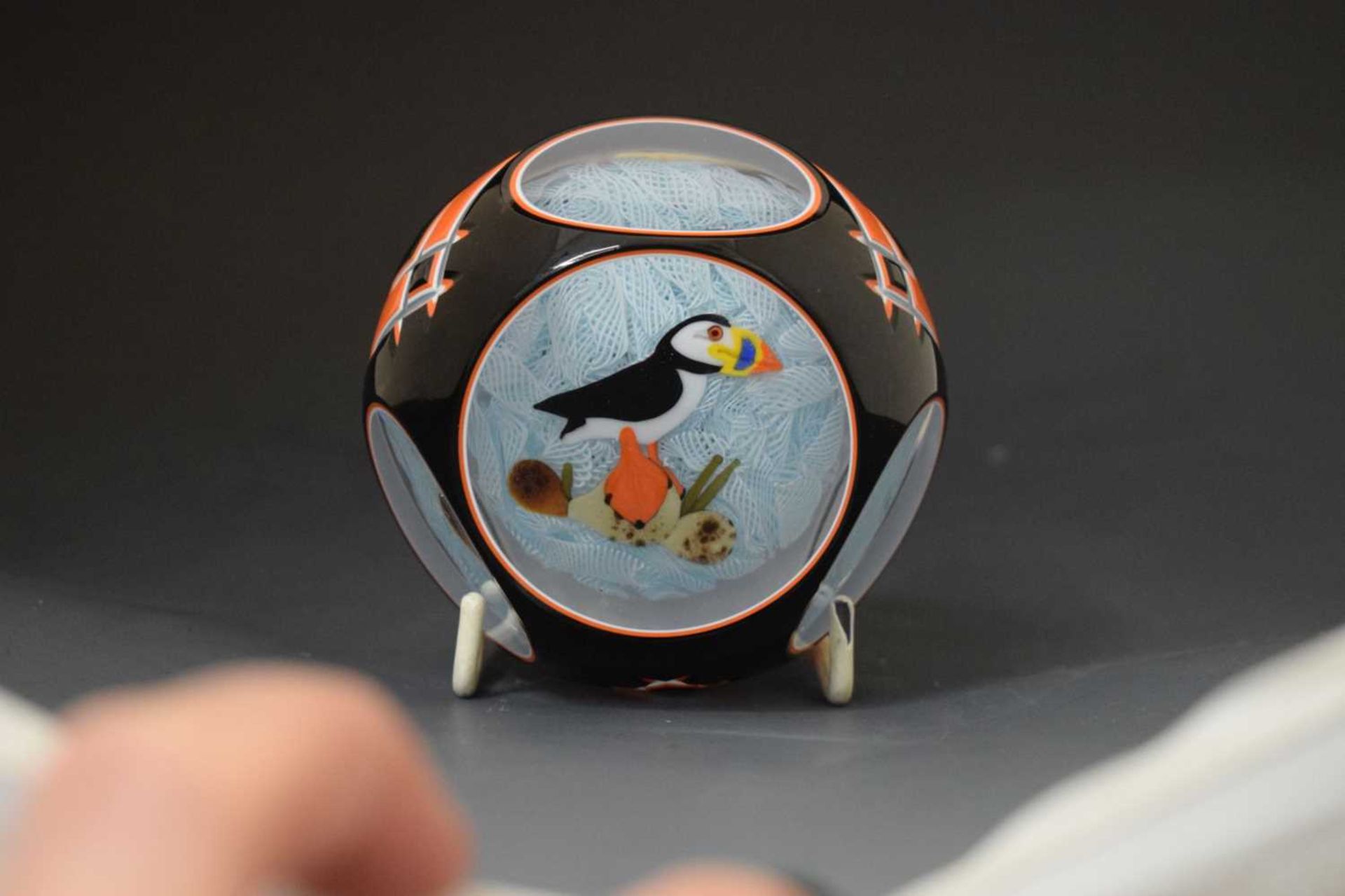 John Deacons black and orange puffin paperweight - Image 9 of 9