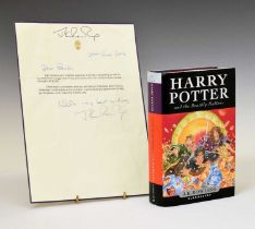 Rowling (J. K.) - Harry Potter and the Deathly Hallows, 1st Edn, 2007, signed, with letter
